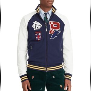 Polo Ralph Lauren Patch P Wing Baseball Crest Varsity Letterman Stadium Jacket
